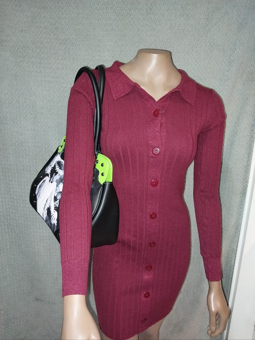 Rock Rebel Universal Bride Of Frankenstein We Belong Dead Handbag Bag. NWOT - Picture 3 of 15